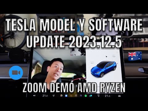 2023 Tesla Model Y Software Update 2023.12.5 Zoom Call Demonstration