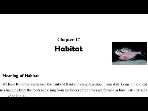 Habitat (part 3)| 9th science chapter 17 CGBSE | SCERT | General science | CGBSE