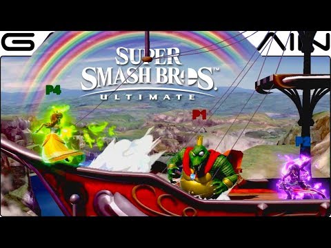 Smash Bros. Ultimate: K. Rool x2, Daisy, Lucina on Halberd + Rainbow Cruise (Direct Feed Gameplay!) - UCfAPTv1LgeEWevG8X_6PUOQ