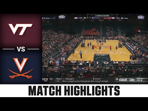 Virginia Tech vs. Virginia ACC Volleyball Highlights (2023)