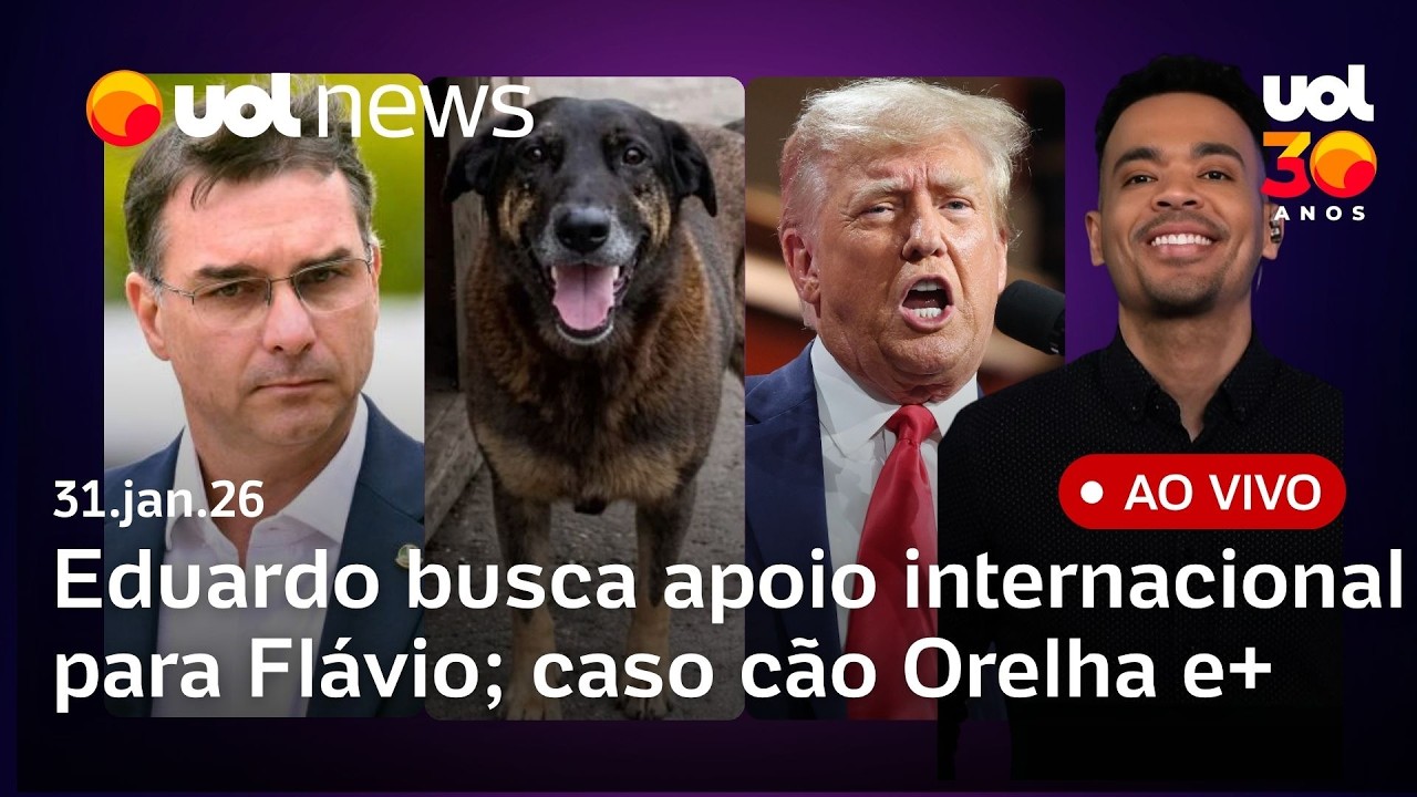 Eduardo articula apoio internacional para Flávio; caso cão Orelha; Trump ataca deputada democrata e+