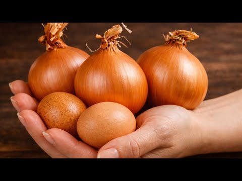Dieses Rezept mit Zwiebeln und Eiern kennt niemand! Schnell, einfach und lecker!