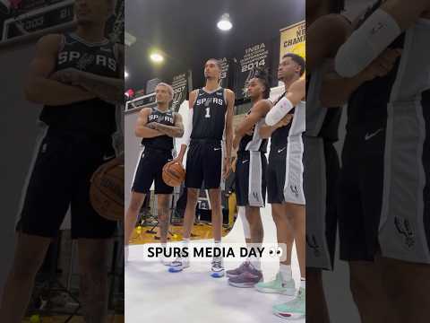 First-glimpse of the 2023-24 Spurs on Media Day! 🔥 | #Shorts