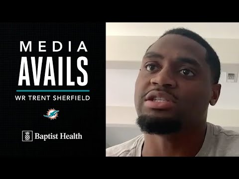 WIDE RECEIVER TRENT SHERFIELD MEETS WITH THE MEDIA | MIAMI DOLPHINS video clip