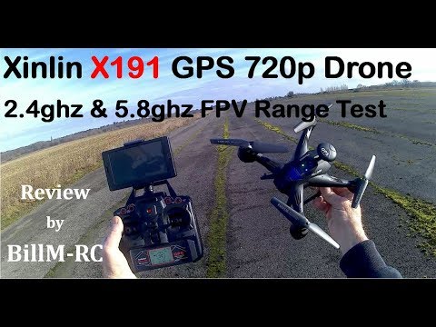 Xinlin X191 GPS drone review -  2.4ghz & 5.8ghz FPV Range Test - UCLnkWbYHfdiwJEMBBIVFVtw