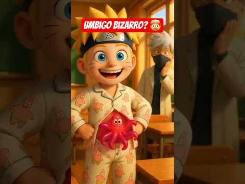 🤪Naruto participa do concurso de Umbigo mais estranho do mundo, e isso... #shorts #cartoon #naruto