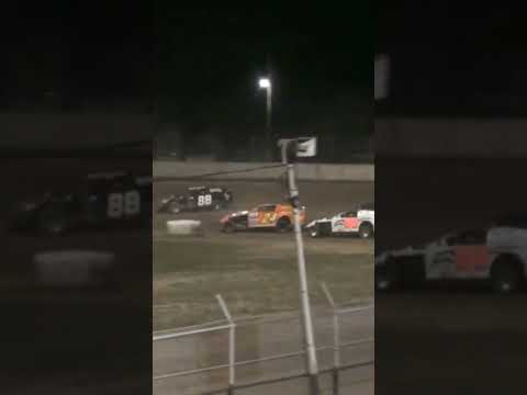 Modified crash at Wilmot Raceway. - dirt track racing video image