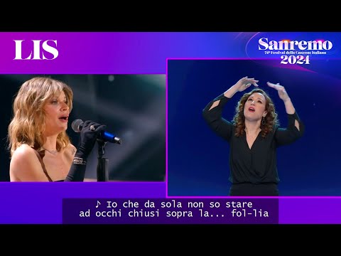 LIS Sanremo 2024 - Alessandra Amoroso canta 'Fino a qui'