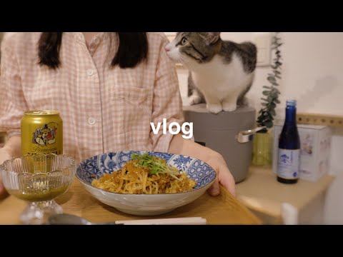 【vlog】暑さ対策をして好きなものを食べて夏を乗り切る一人暮らしの日常🌻bi