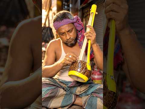 Amazing Traditional Ektara Making by Hand 😱 | Handmade Folk Instrument #Shorts #indianfolkart