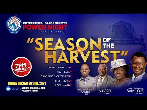 International Drama Ministers Power Night Thanksgiving - Season of Abundant Harvest!