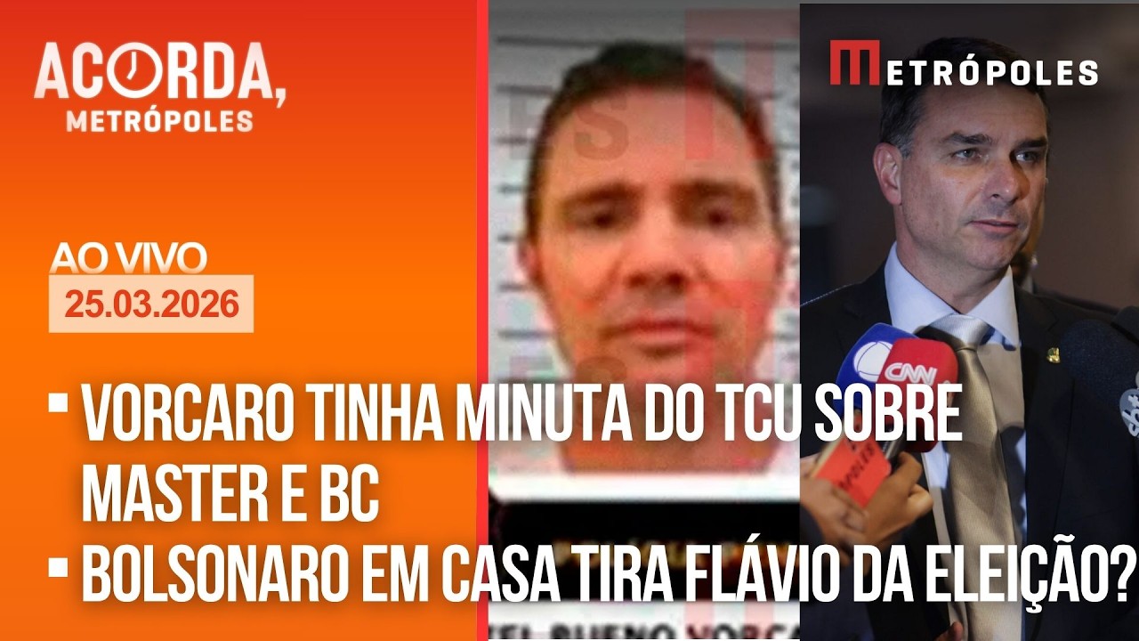 AO VIVO: Vorcaro tinha minuta do TCU sobre Master e BC / Bolsonaro em casa tira Flávio da eleição?