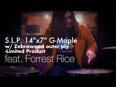 TAMA S.L.P. 14"x7" G-Maple Snare Drum w/ Zebrawood outer ply -Limited Product featuring Forrest Rice