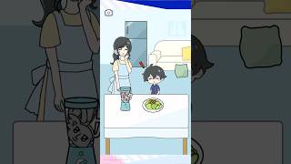 【ねむい子】バレずに野菜を食べさせて お母さんのやさしさ  [ Sleepy child ] #shorts #games #ゲーム実況