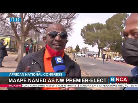 Bushy Maape named as North West premier elect