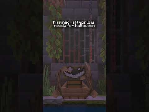 My Minecraft world is ready for Halloween 🎃💀 #scarymobs #minecraftaddon #minecraftshorts