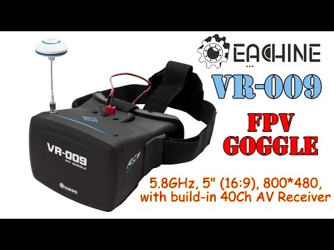 Eachine VR-009 5&quot; FPV Goggles with Built-in 40Ch 5.8GHz A/V automatic search receiver - UC8Pp5wqa4mPIdtAYkGH2Pzw