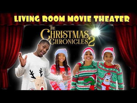 TURNING OUR LIVING ROOM INTO A MOVIE THEATER!!! *The Nev Fam* Vlogmas