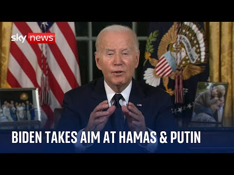 Biden: Putin & Hamas want to 'annihilate' neighbouring democracies