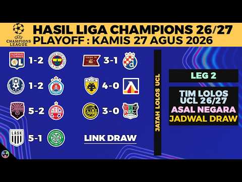 HASIL LIGA CHAMPIONS 2026 TADI MALAM - LYON VS FENERBAHCE - PLAYOFF LEG 2, <strong>TIM</strong> LOLOS, <strong>DRAW</strong> UCL