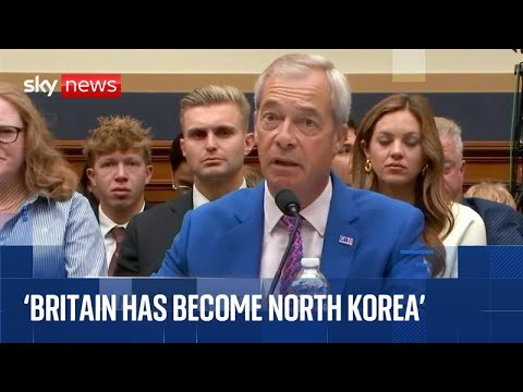 Nigel Farage attacks UK on free speech before US Congress