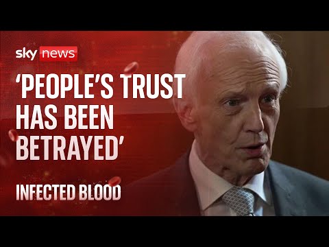Chair of infected blood scandal inquiry speaks to Sky News