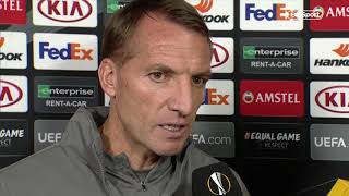 Brendan Rodgers reacts to Celtic vs RB Leipzig | Post-match interview