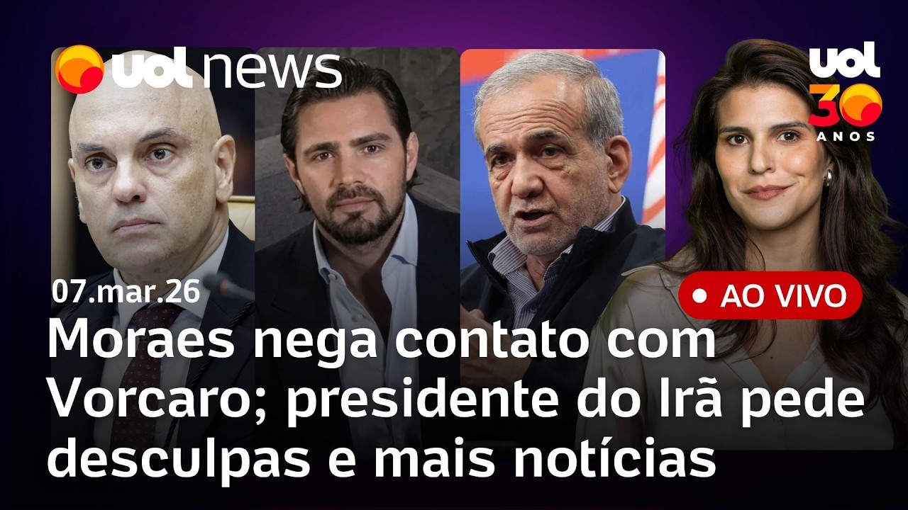 Moraes nega contato com Vorcaro; ‘Sicário’ morre em MG; presidente do Irã pede desculpas e recua e+