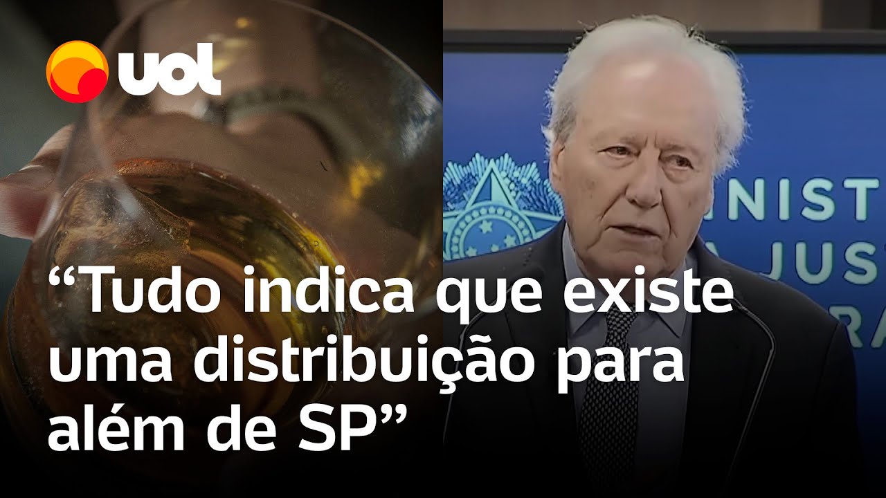 Metanol em bebidas alcoólicas pode estar além do estado de SP diz ministro da Justiça PF investiga