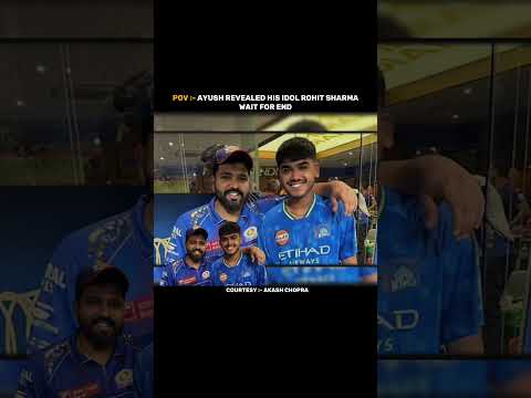 Ayush Mhatre On His Idol <strong>Rohit</strong> Sharma ❤... #shorts #cricket