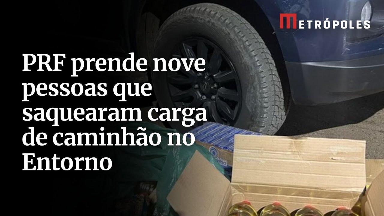 PRF prende nove pessoas que saquearam carga de caminhão no Entorno