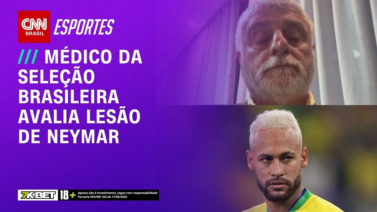Médico da Seleção Brasileira avalia lesão de Neymar | CNN PRIME TIME