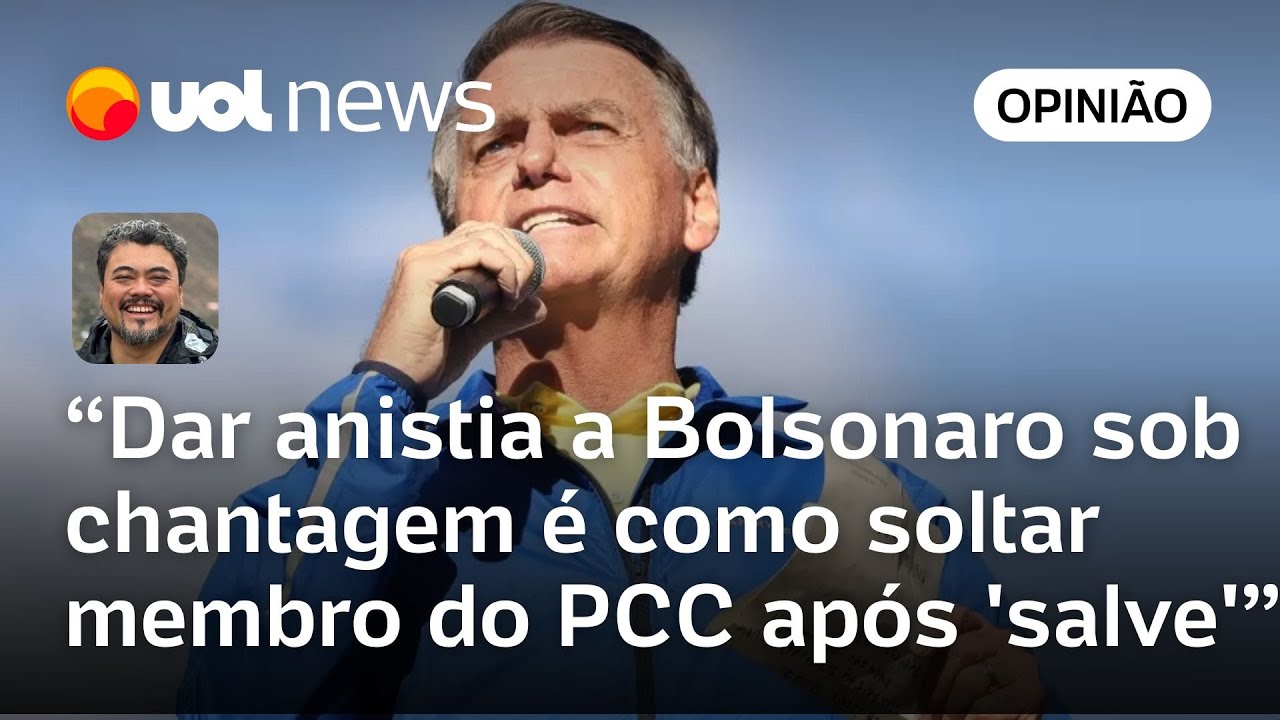 Dar anistia a Bolsonaro após chantagem de Trump é como soltar membro do PCC após salve | Sakamoto
