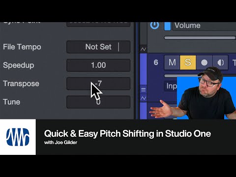 Quick and Easy Pitch Shifting in Studio One | PreSonus