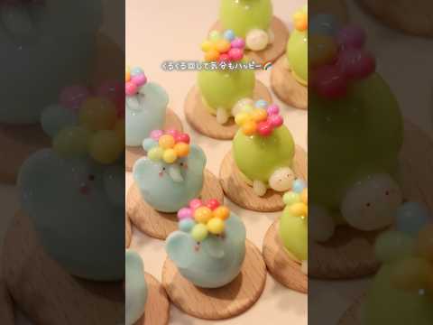 くるくる楽しい🌸虹色のぞうさんが出来るまで #ハンドメイド #粘土 #shorts