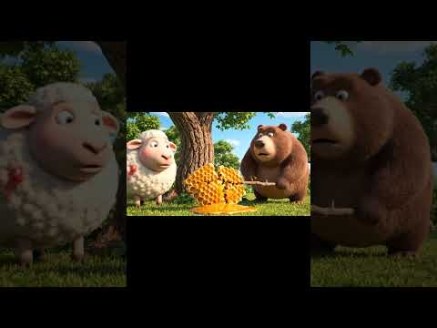 “Honey Trouble in the Jungle! 🐑🐻 | SheepyPoo & Bear’s Sweet Disaster”