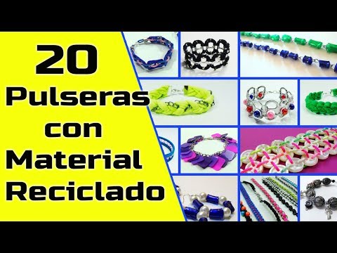 20 Pulseras hechas con Material Reciclado - Ecobrisa
