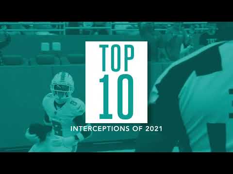 DOLPHINS TOP 10 INTERCEPTIONS | Best of 2021 | Miami Dolphins  | NFL video clip