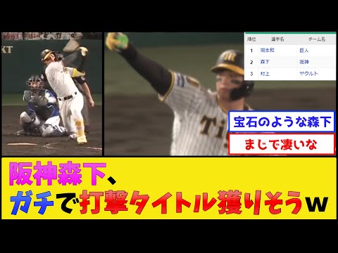 阪神森下、しれっととんでもない成績になってしまう【阪神タイガース】【プロ野球なんJ 2ch プロ野球反応集】