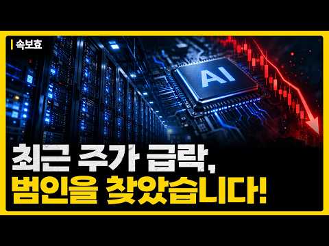 [속보효] 최근 주가 급락의 범인을 찾았습니다. AI 시장이 지금 의심하는 건 따로 있습니다