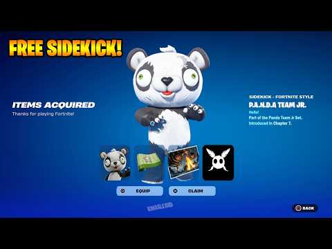 How To Get P.A.N.D.A Team Jr. Sidekick for FREE In Fortnite! (Unlocked LEGO P.A.N.D.A Team Jr Style)