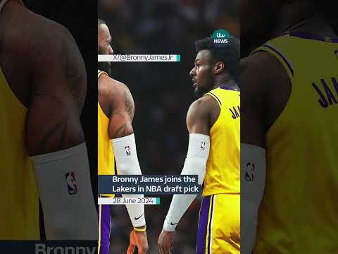 Bronny James joins the Lakers in NBA draft pick #itvnews #nba #sports
