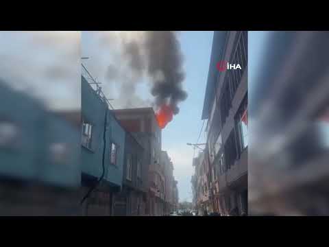 Korkutan yangında mahalleli sokağa döküldü