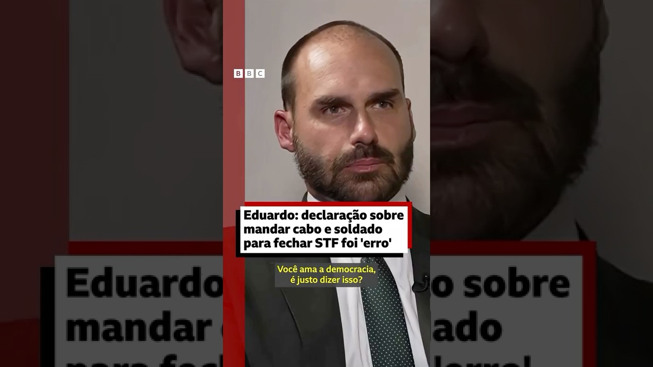 “O que Jair Bolsonaro fez no sentido de uma ditadura? Nada”, diz Eduardo Bolsonaro à BBC 🗣️