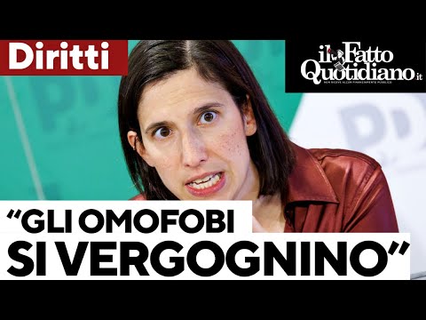 Schlein: "Voglio una società in cui a vergognarsi siano gli omofobi"