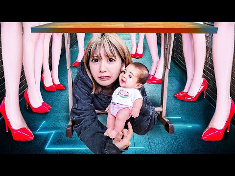 赤ちゃんが誘拐された!?犯人にバレずに子どもを見つけ出せ！メイド VS お母さんの鬼ごっこ対決！