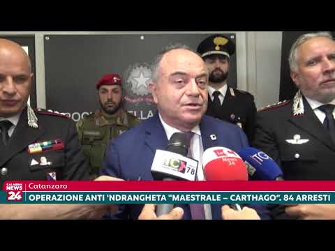 Catanzaro: Operazione anti 'Ndrangheta "Maestrale - Carthago". 84 arresti