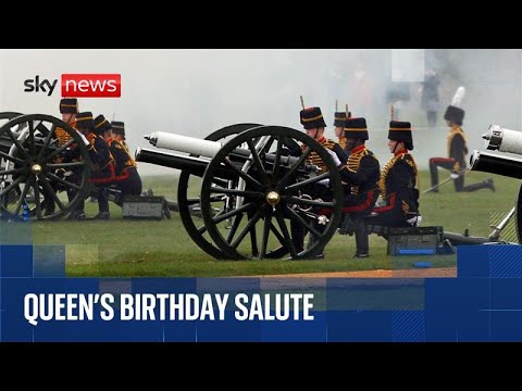 Queen's Birthday gun salute in Green Park