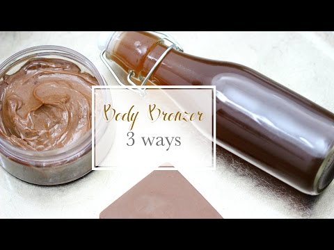 DIY 3 Natural Body Bronzer Tutorials | bronzing butter, bar & oil - UCFT-m4HGwiuQ9wke76vNLZg
