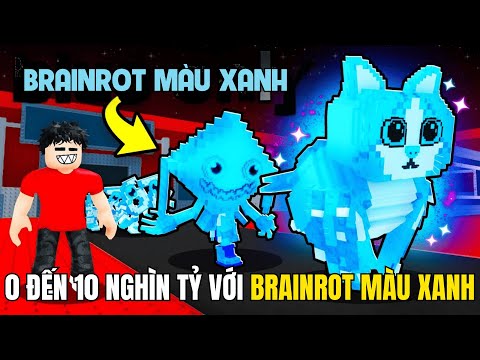 Thử Thách Từ 0 Đến 10 Nghìn Tỷ Với Brainrot Màu Đỏ Trong Roblox Steal A Brainrot!!